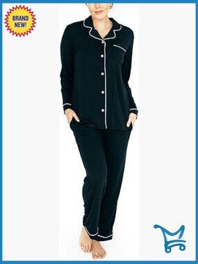 Maternity Nursing Pajama Set Long Sleeve Button Down Lounge Set